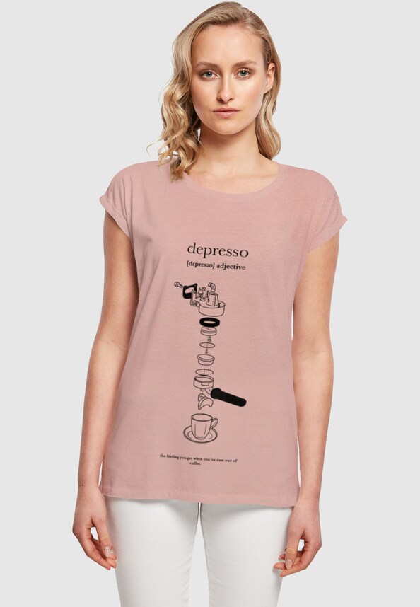 Ladies Depresso Extended Shoulder Tee-0