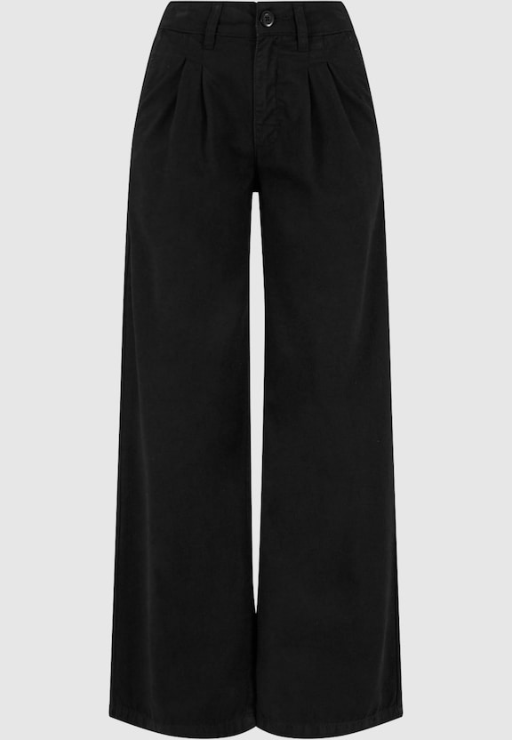 Ladies Organic Pleated Cotton Pants-4