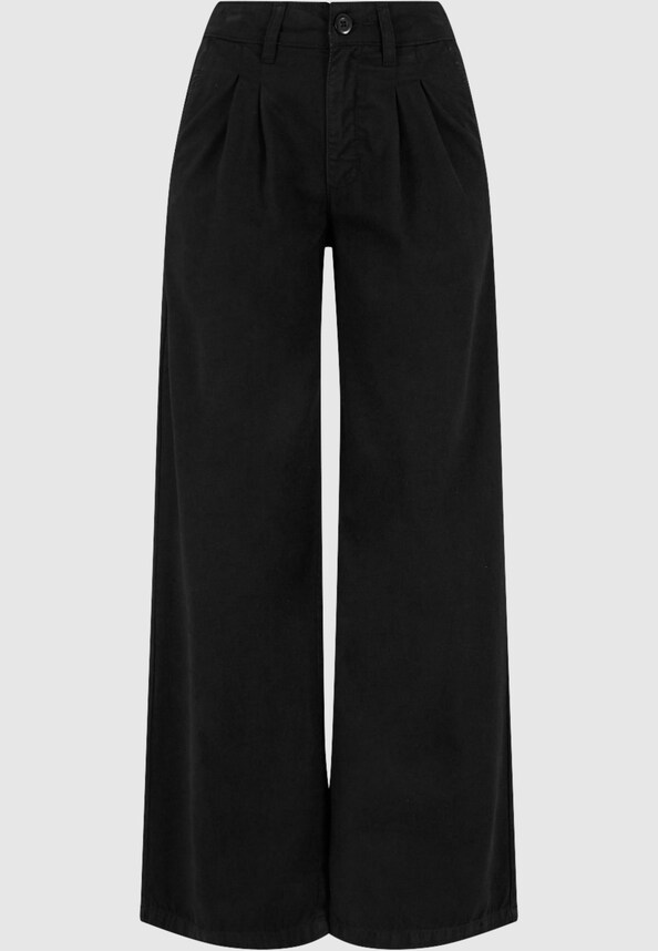 Ladies Organic Pleated Cotton Pants-4