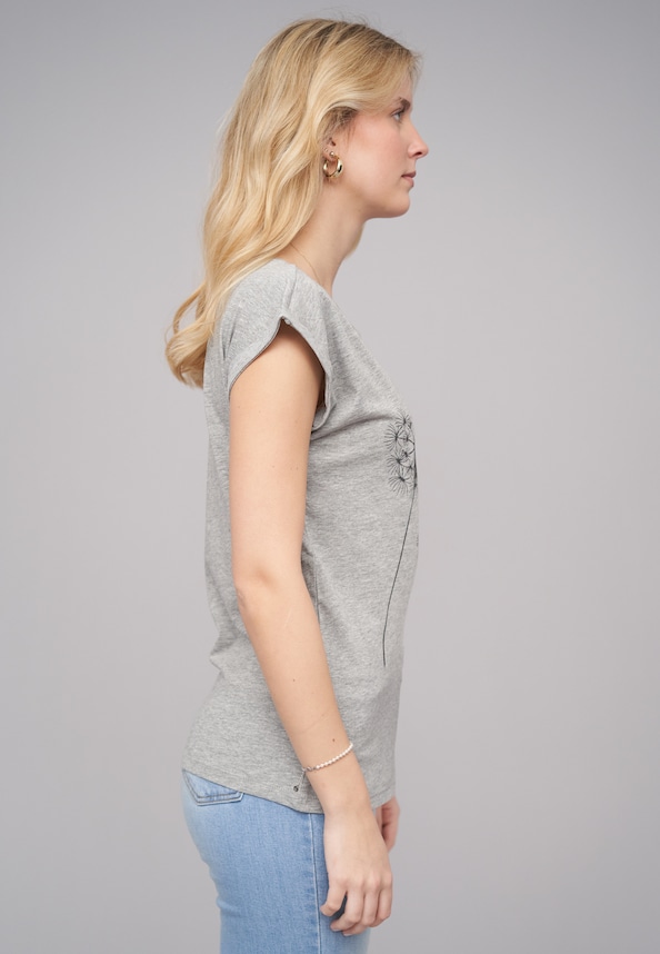 Ladies 77 Pusteblume Grey Tee-3