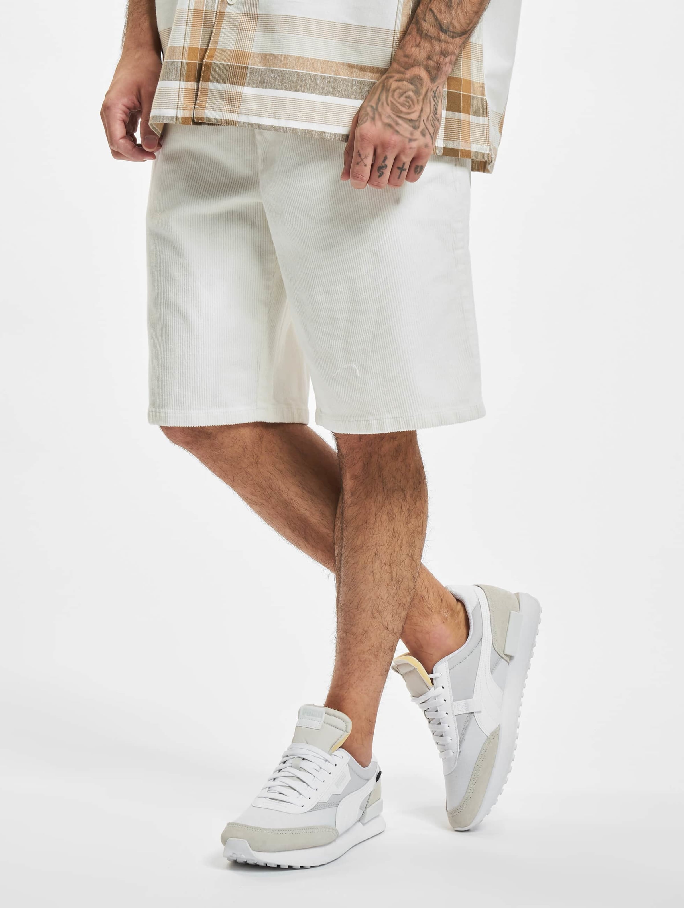 Only & Sons Linus Loose Cord Shorts Star Mannen,Unisex op kleur wit, Maat L