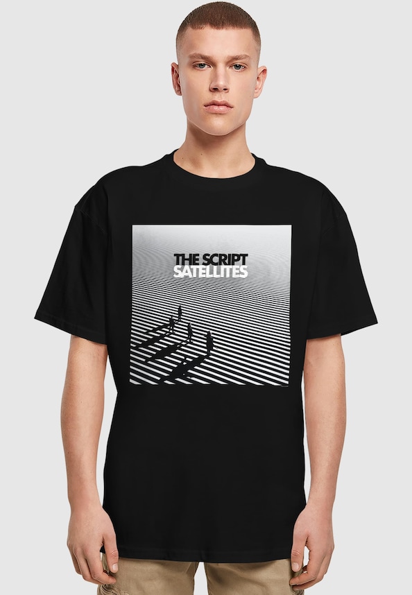 The Script - Satellites Album Cover Heavy Oversize Tee-0