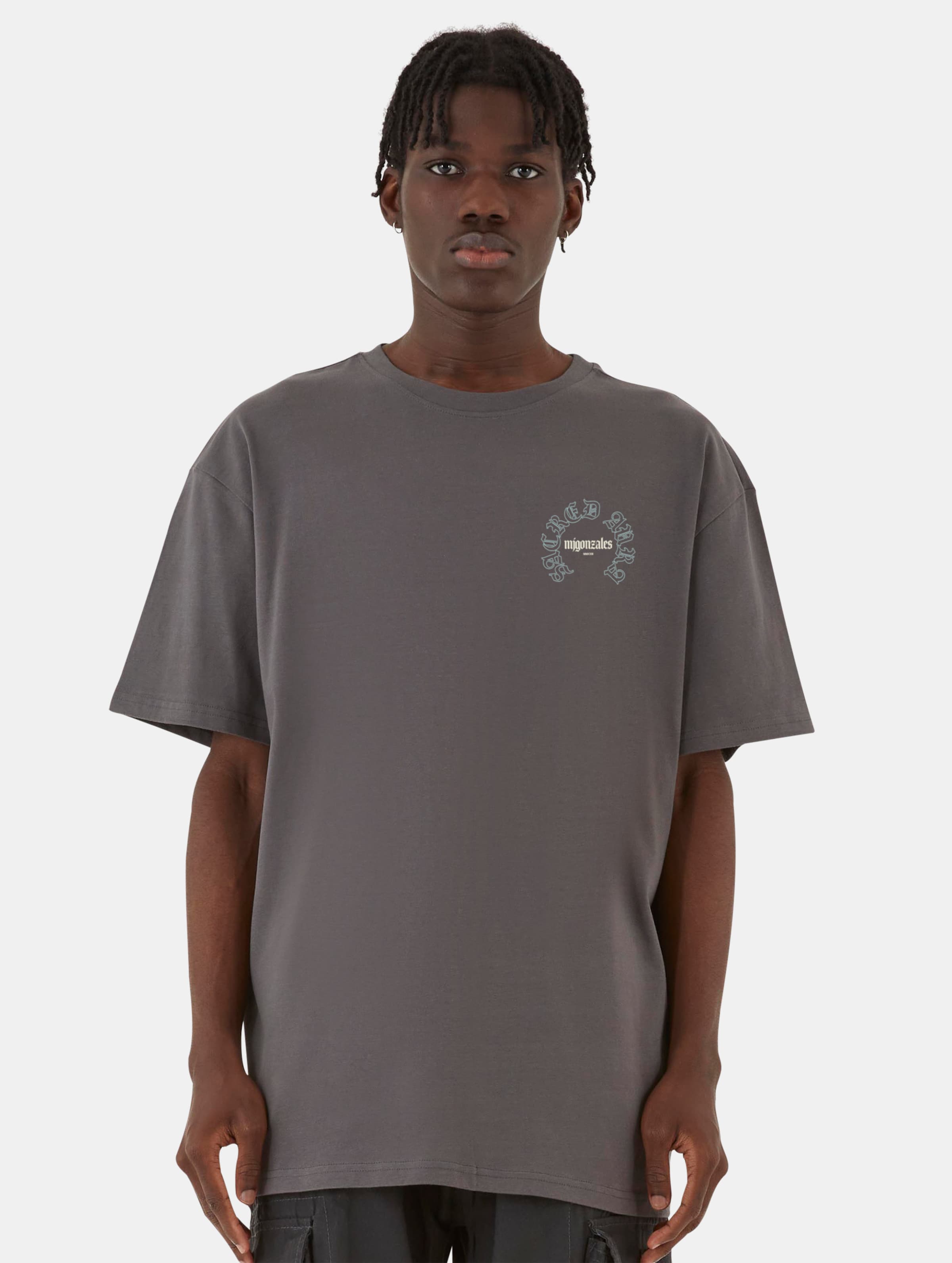MJ Gonzales CROSS heavy oversized T-Shirts Männer,Unisex op kleur grijs, Maat M