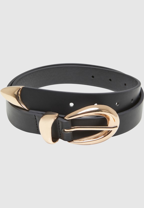 Chunky Buckle Loop Synthetic Leather -0
