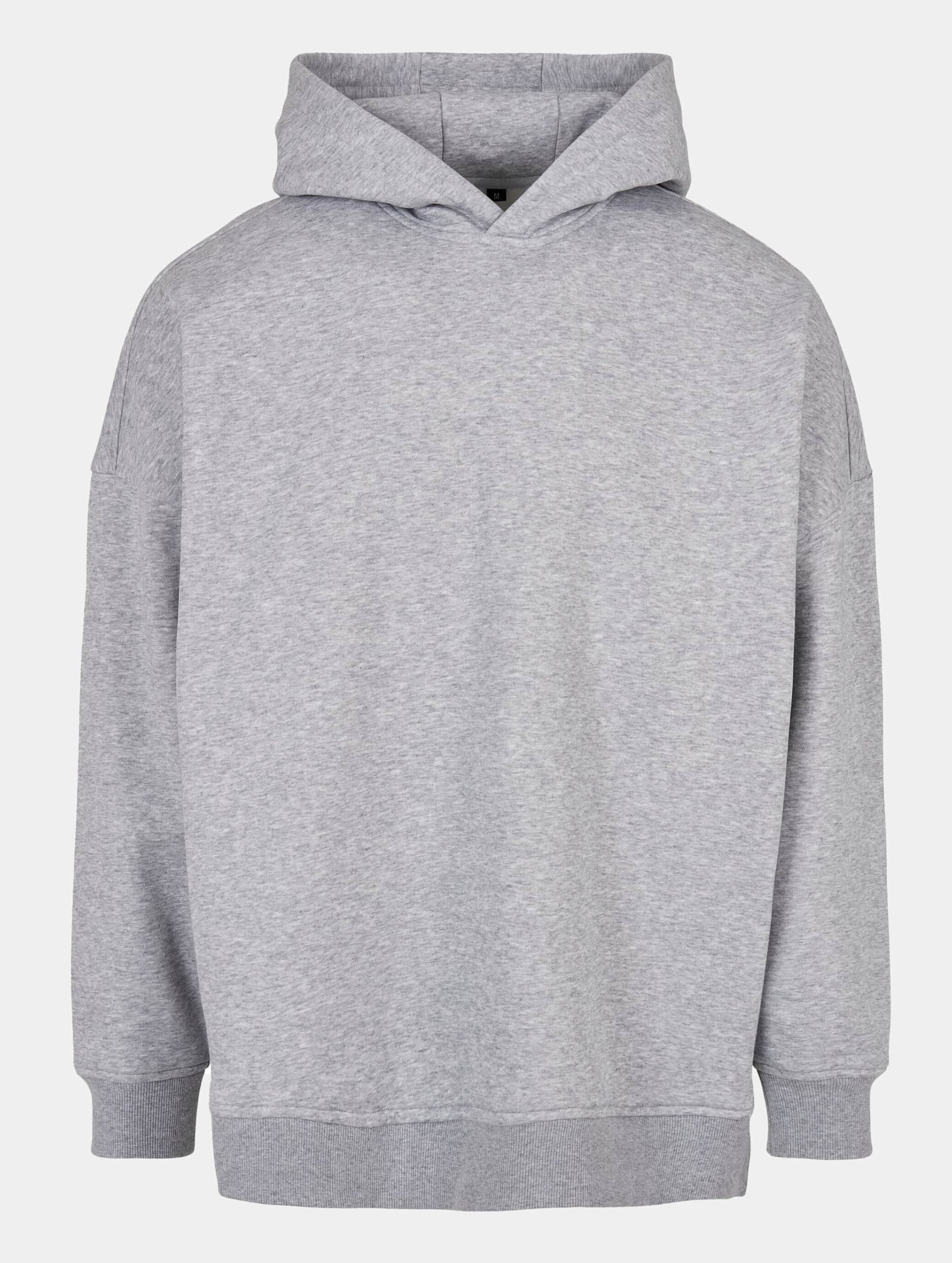 Build Your Brand Oversized Cut On Sleeve Hoody Mannen op kleur grijs, Maat 4XL