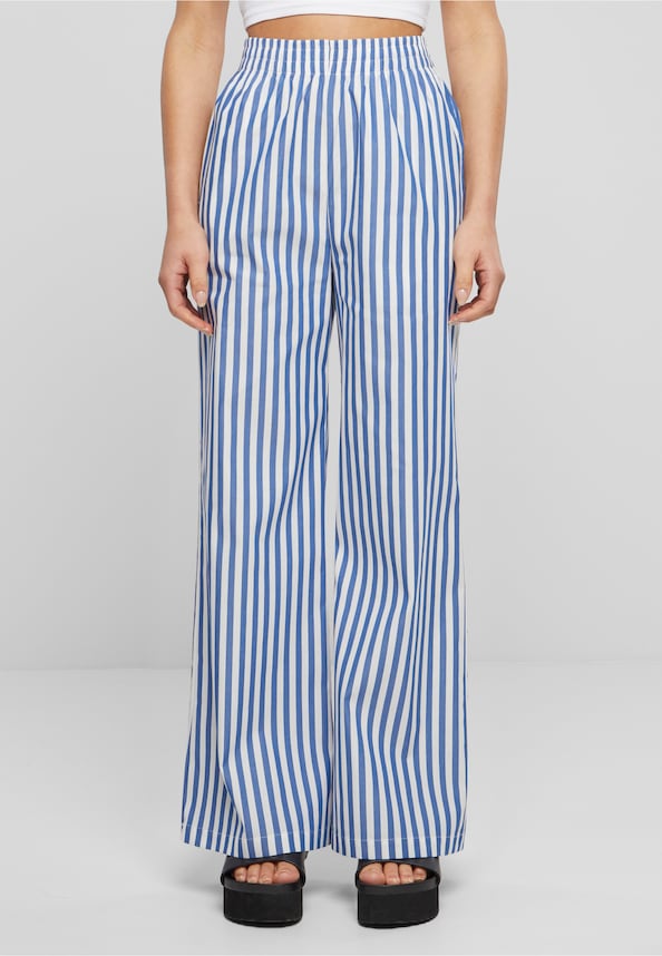 Ladies Striped Loose Pants-0