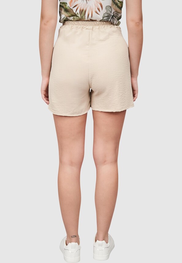 Cloud5ive Damen Shorts mit Deko-Bindegürtel u Elastikbund-1