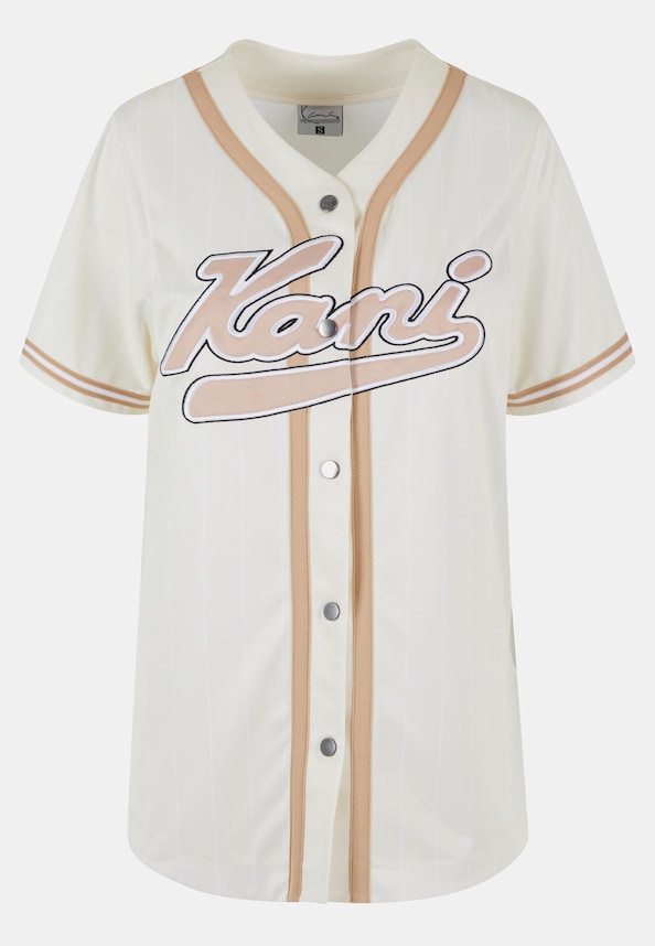 KW241-029-2 Karl Kani Varsity Pinstripe Baseball Shirt-3