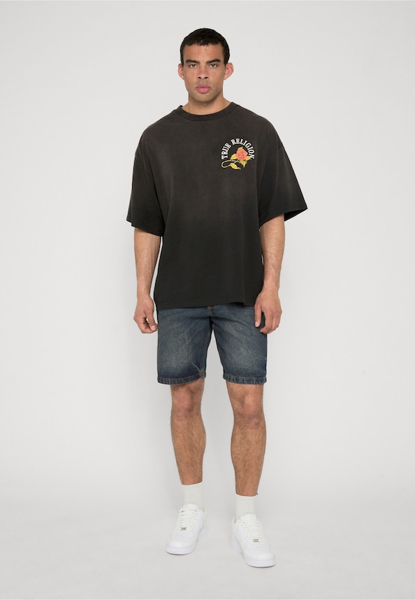 FLORAL SNAKE OVERSIZED TEE-2