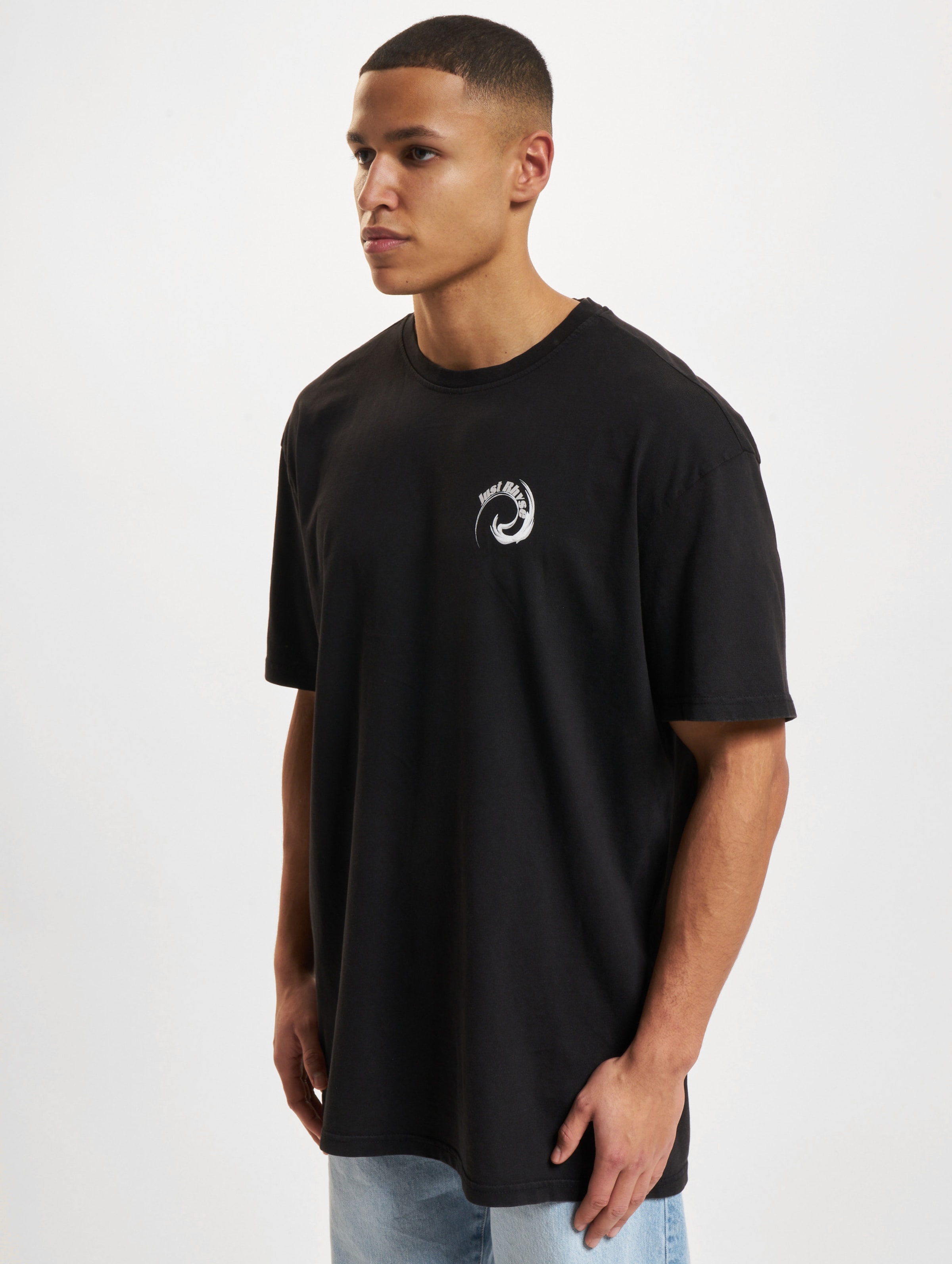 Just Rhyse Wave T-Shirts Mannen op kleur zwart, Maat L