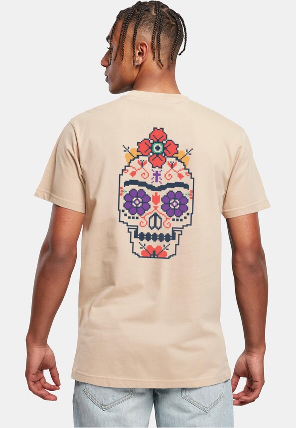 Frida Kahlo - Pixels viva la vida T-Shirt Round Neck-1