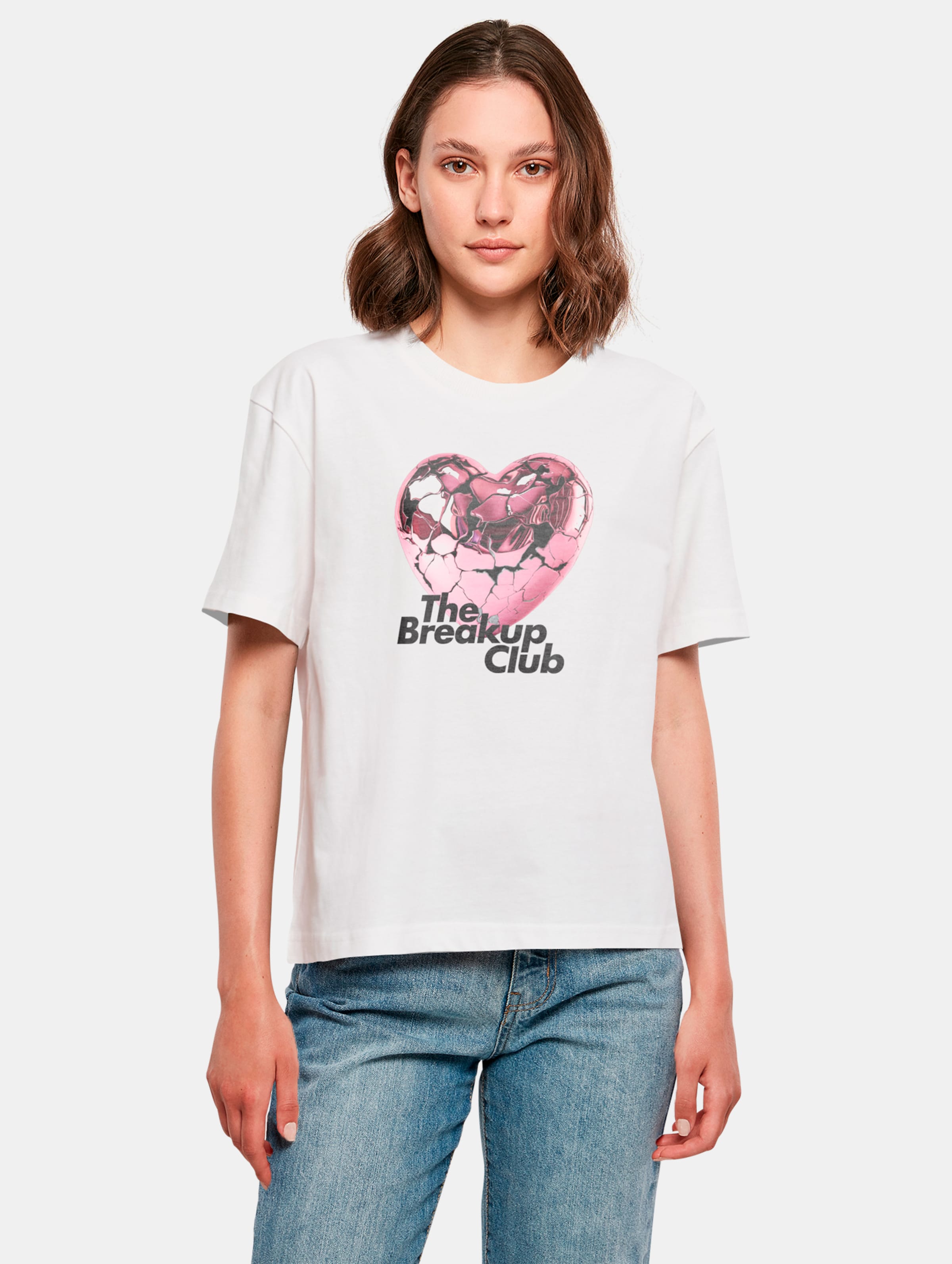 Miss Tee The Breakup Club T-Shirts Frauen,Unisex op kleur wit, Maat XL
