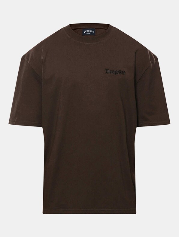 Dropsize Heavy Oversize Triple Logo T-Shirts-4