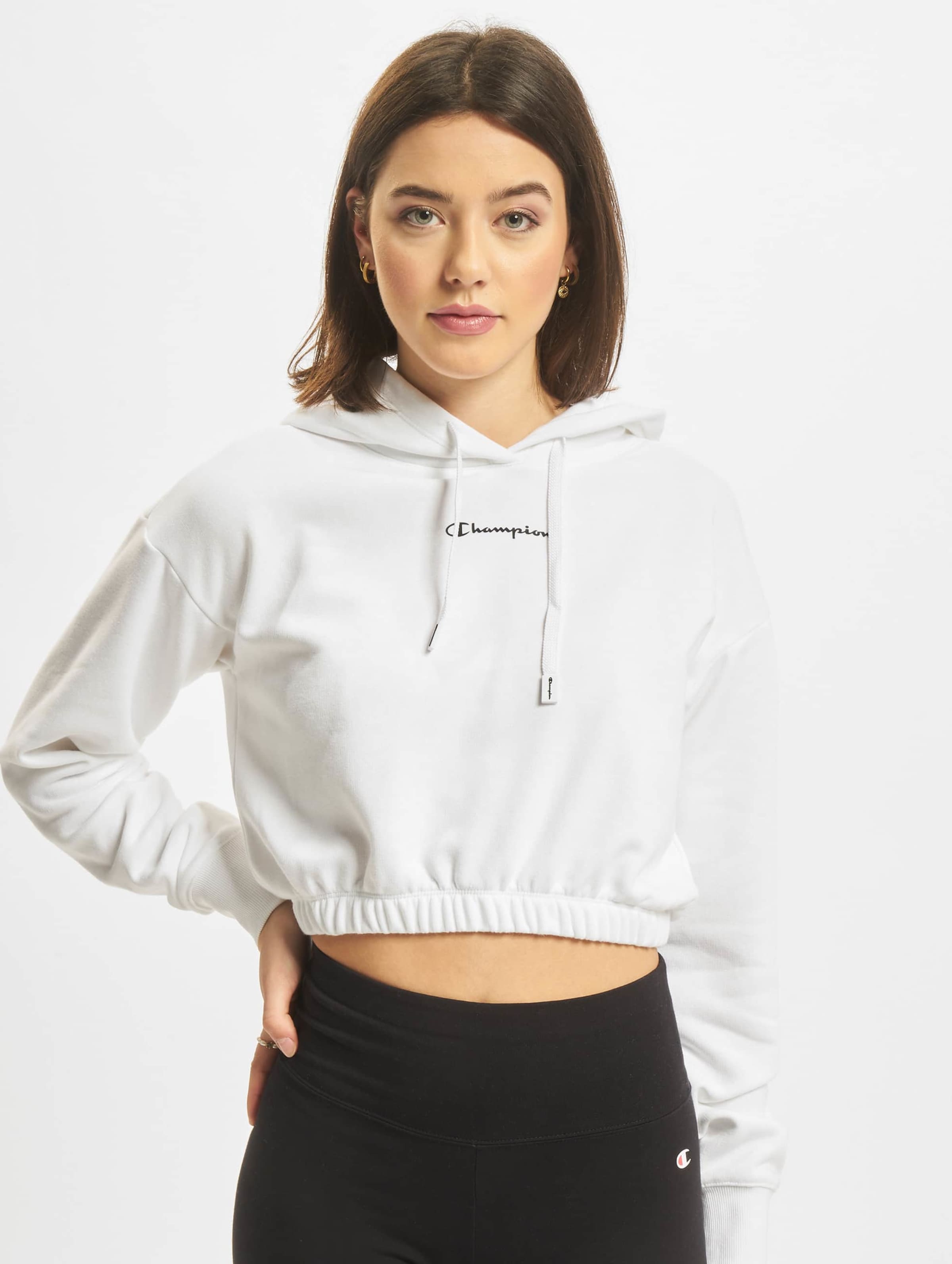 Cropped white 2024 champion hoodie