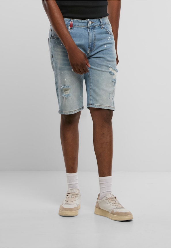 Victor Ripped Slim Fit Shorts-0