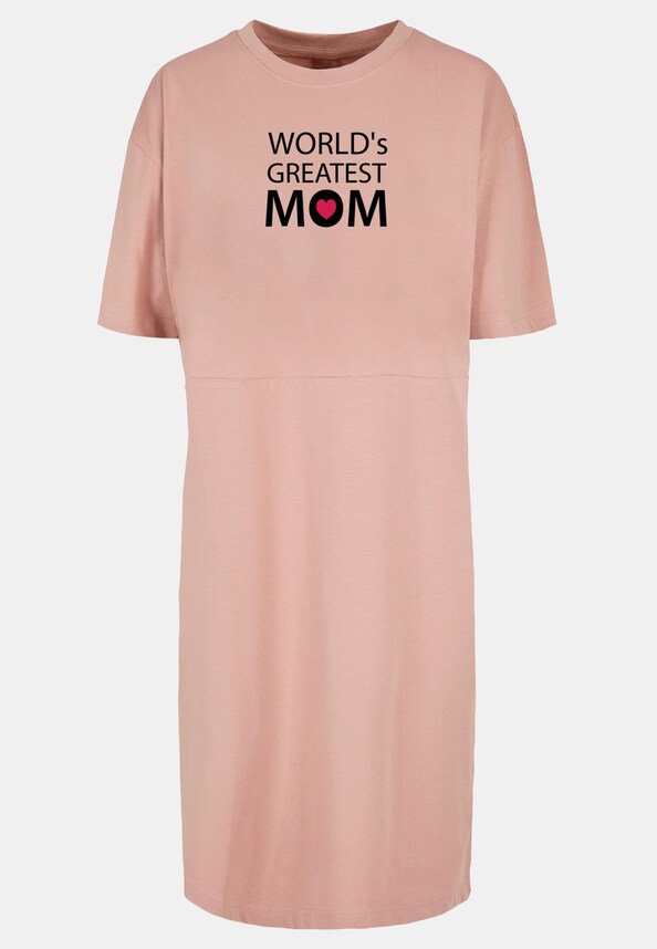 Ladies Mothers Day - Greatest mom Organic Oversized Slit-2