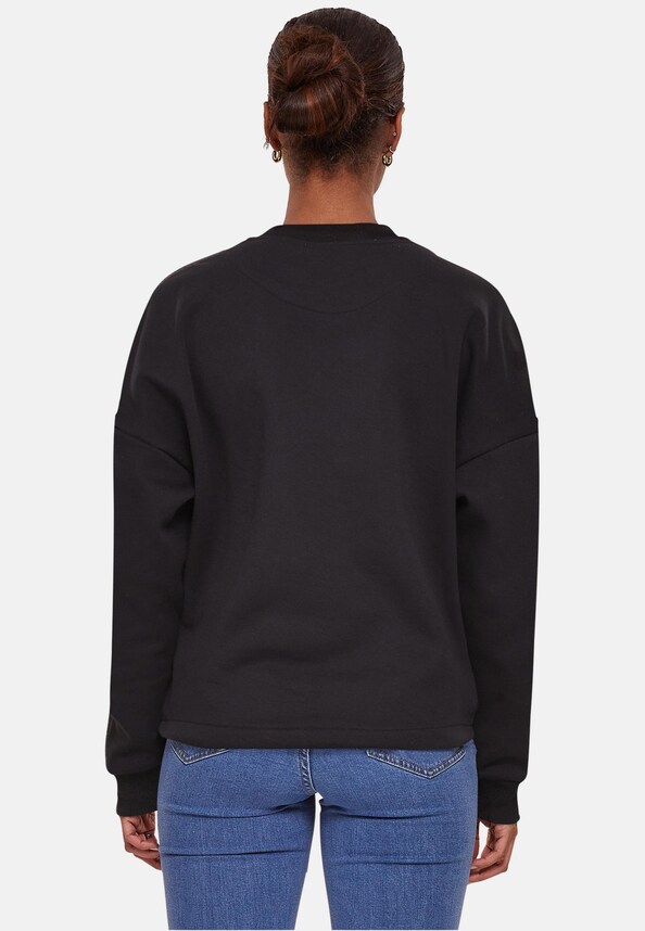 Merchcode Ladies Halloween - Pumpkin Face Oversize Crewneck-1