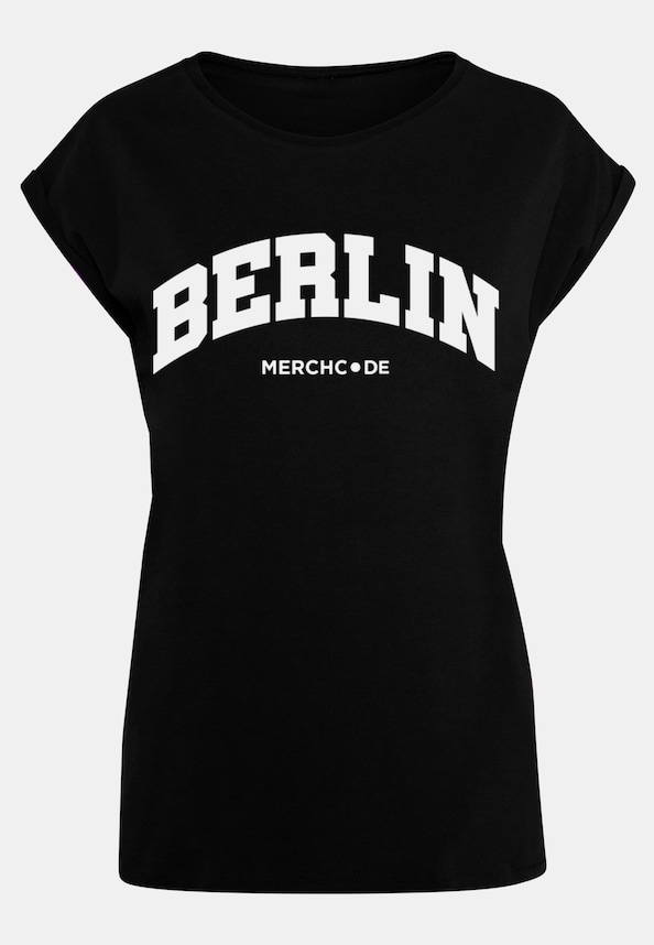 Ladies Berlin Wording - T-Shirt-4