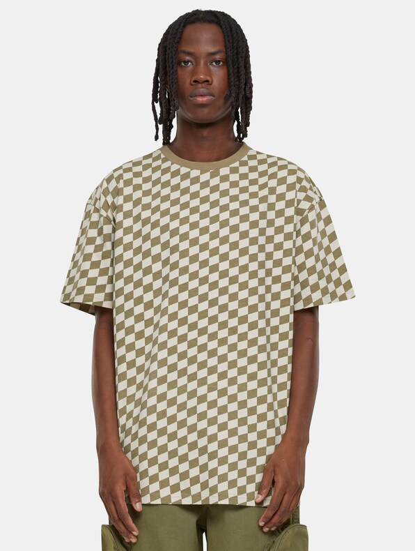 Urban Classics Oversized Check T-Shirts-0