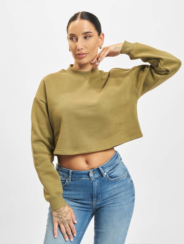 Ladies Cropped Oversized High Neck-2