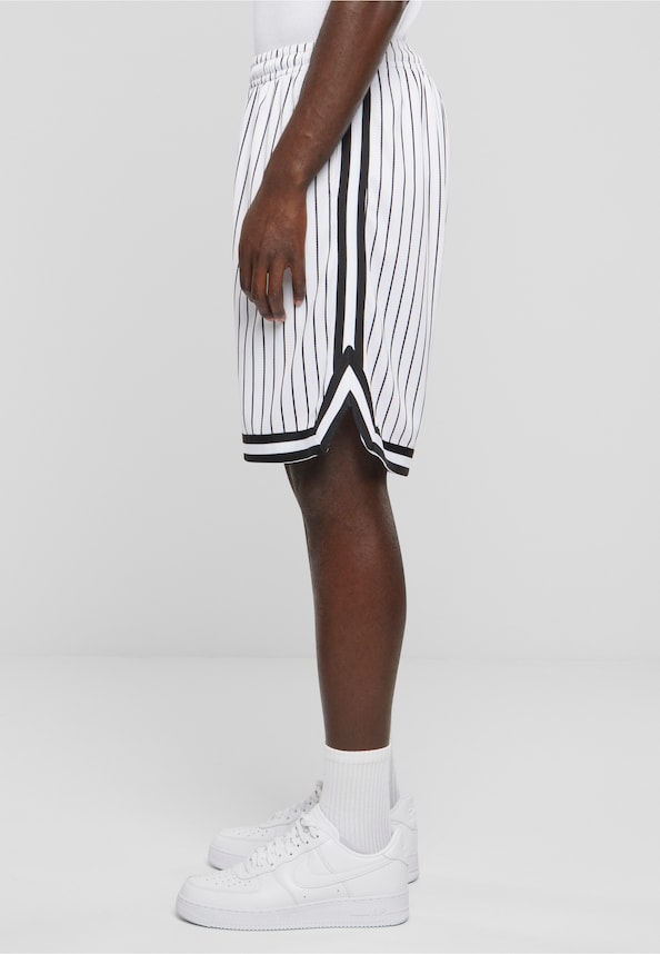 Striped Mesh Shorts-2