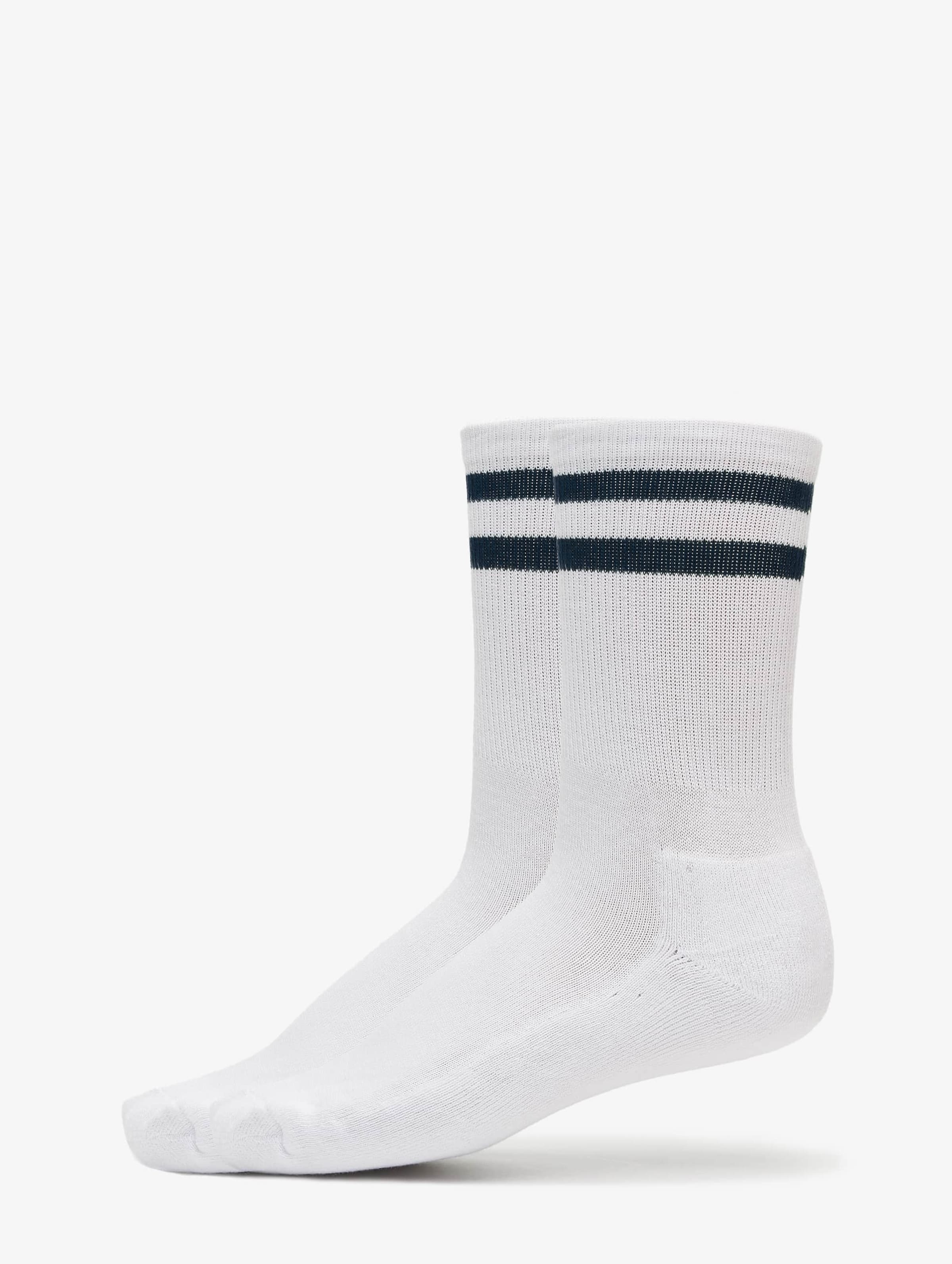 Urban Classics 2-Stripe Socks 2-Pack Vrouwen op kleur zwart, Maat 43-46
