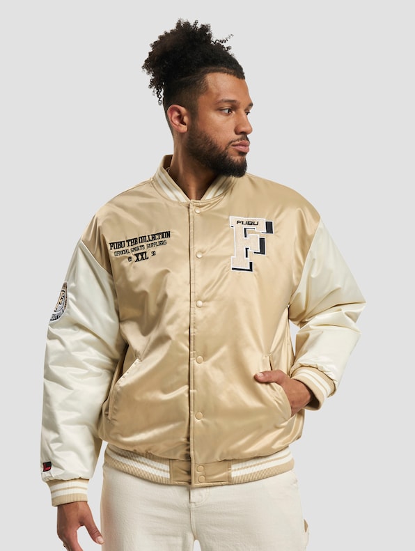 FUBU College Shiny Varsity Jacket-0