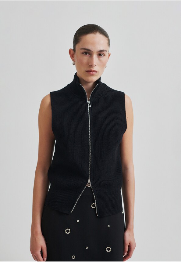 Yora Knit Zip Vest-0