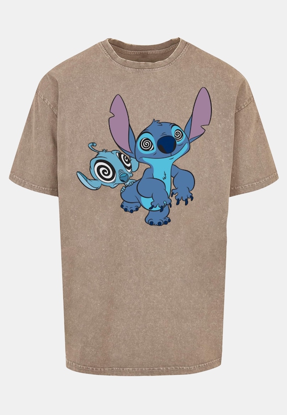 Lilo And Stitch - Hypnotized Acid Washed Oversize Tee-0