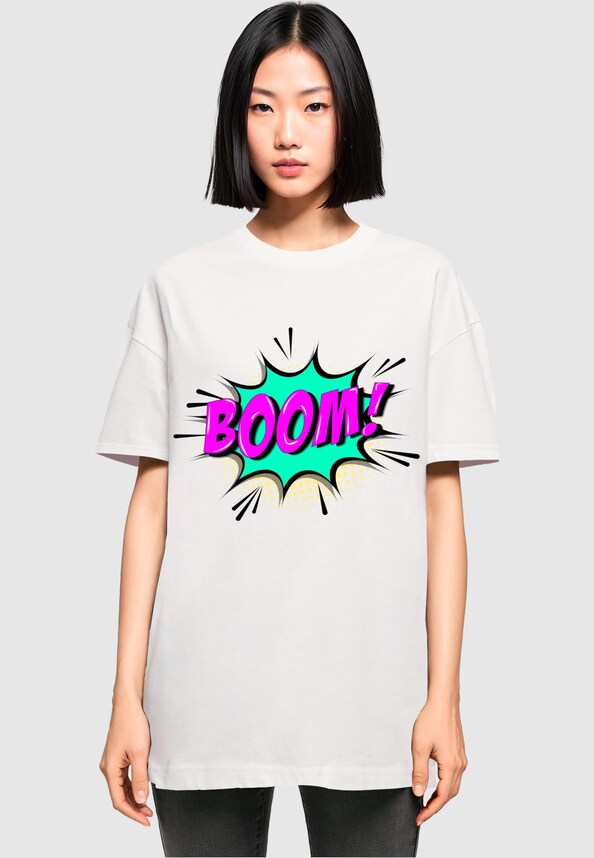 Ladies BOOM Comic Boyfriend Tee-0