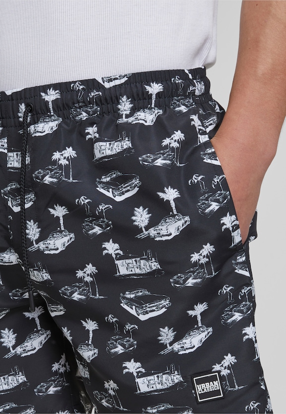 Pattern Swim Shorts-6