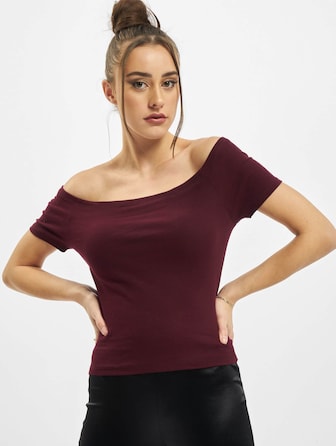 Ladies Off Shoulder Rib