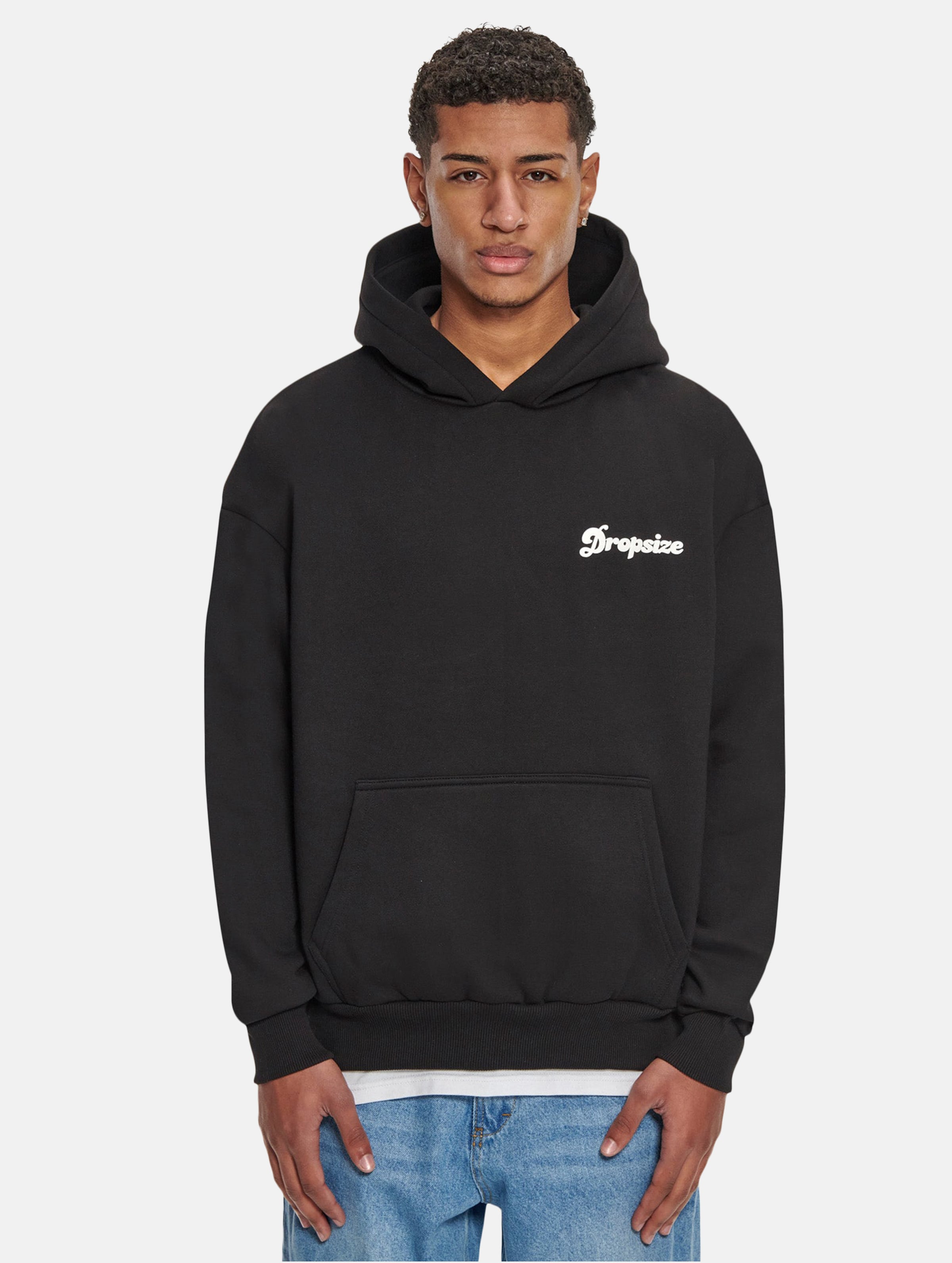 Dropsize Heavy Oversize Sky Is The Limit Hoodies op kleur zwart, Maat L