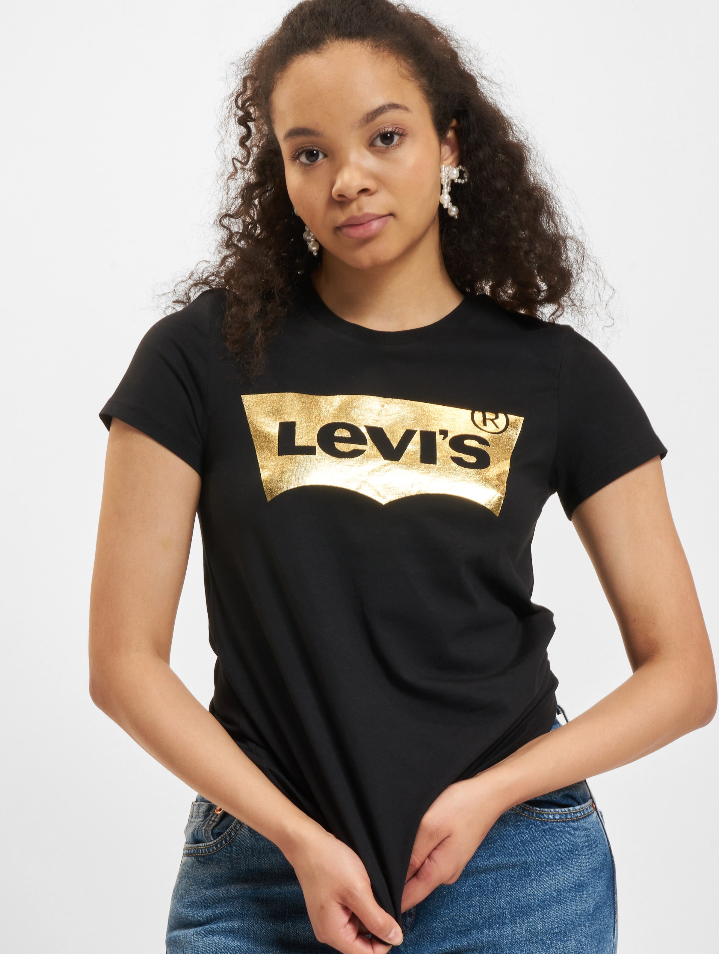 Levi's Levis The Perfect T-Shirt Frauen,Unisex op kleur zwart, Maat XS