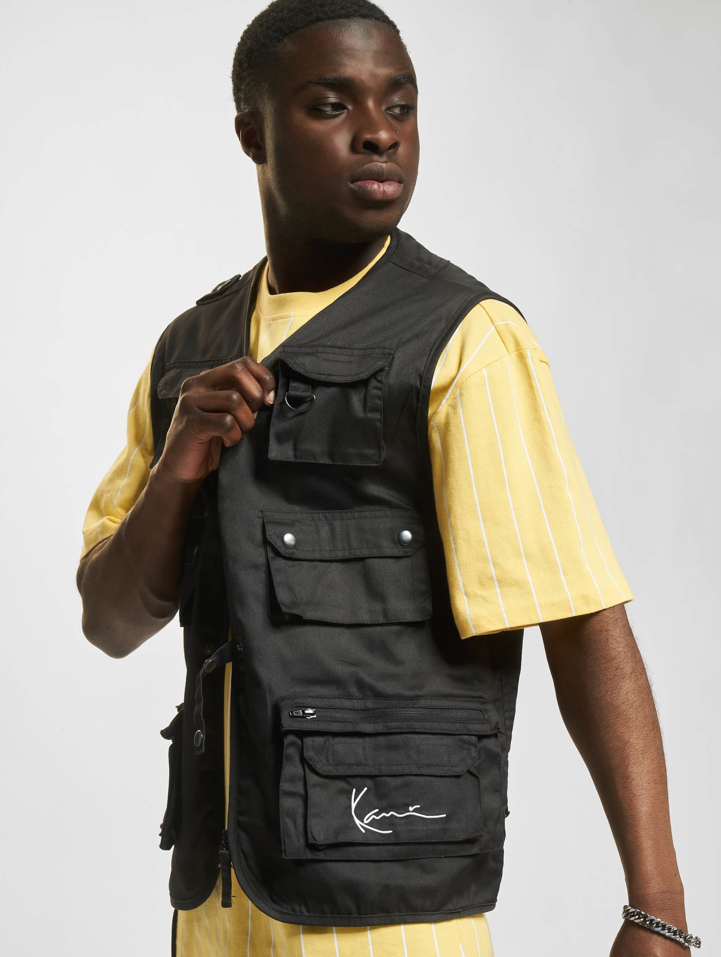 Karl Kani Hunting Vest Mannen op kleur zwart, Maat XS