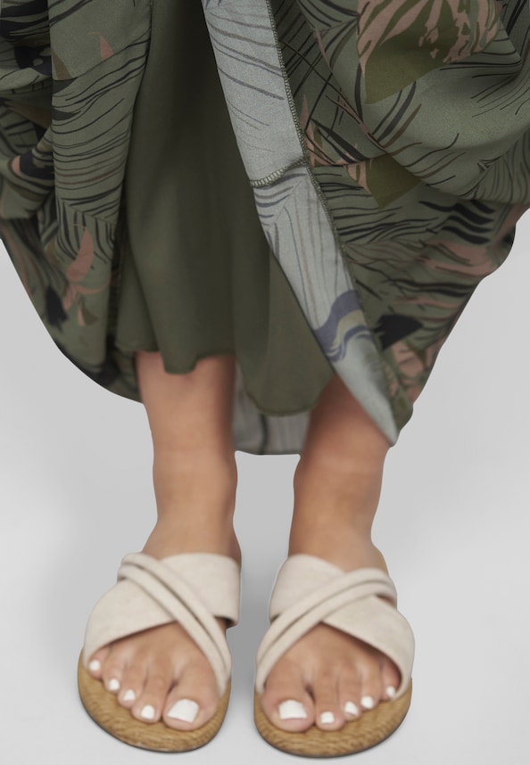 2-Layered Maxi-Dress Tropical Print-5