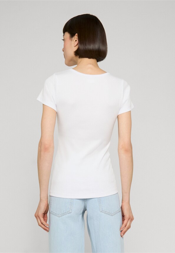 Ladies Rib Slim Tee-1