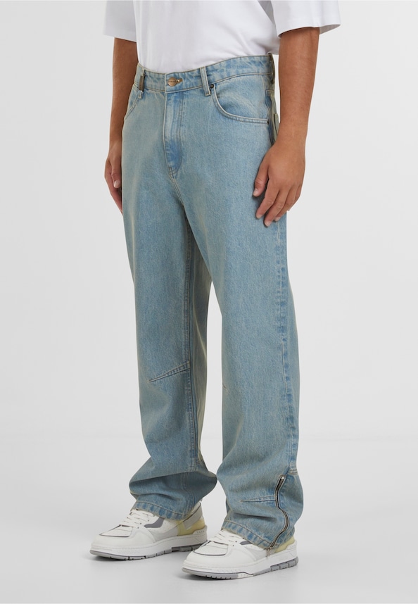 Neal Zipper Baggy Jeans-2