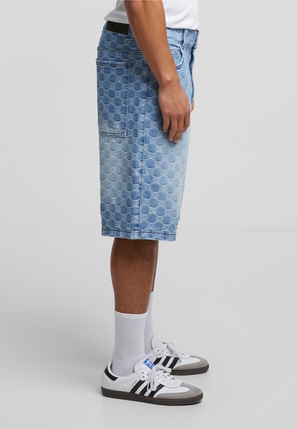 PEQUS Aether Monogram Denim Jorts-3