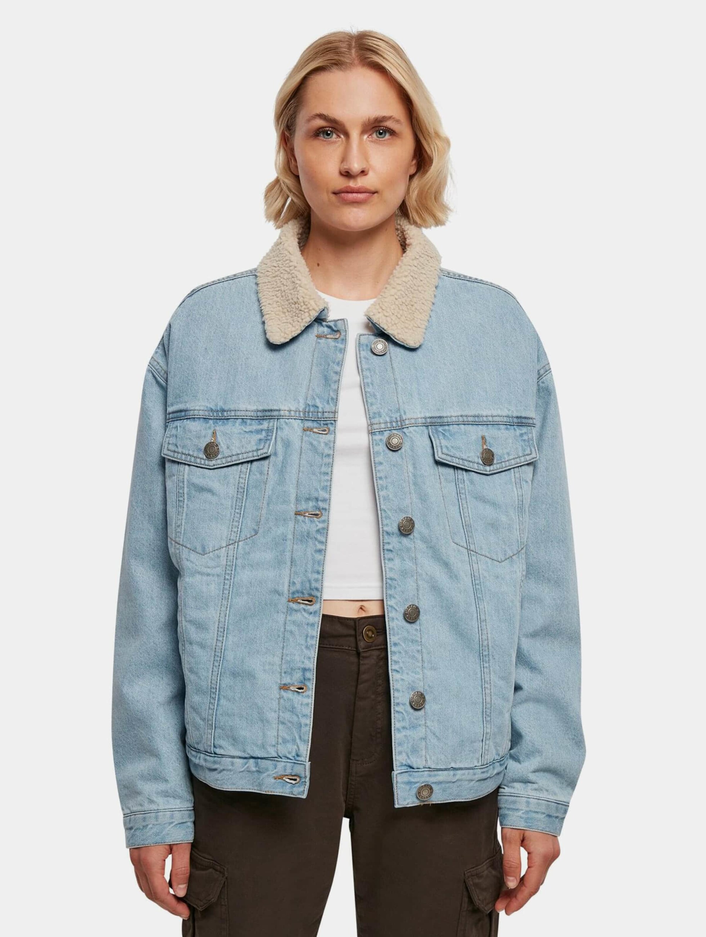 Ladies lined denim outlet jacket