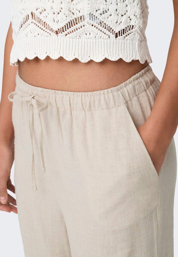 ONLSIESTA MW PULL-UP LINEN BL -2