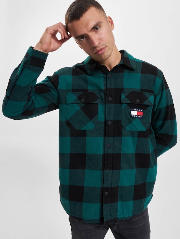 Tommy Jeans Sherpa Flannel Overshirt Shirt-0