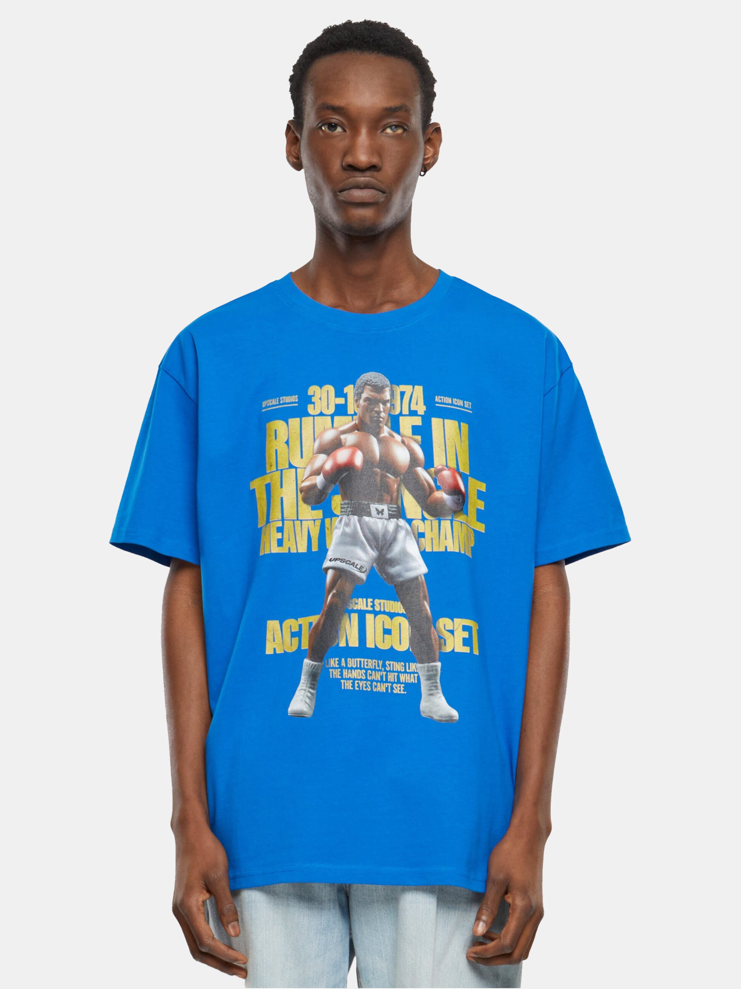 Mister Tee Upscale Rumble Heavy Oversize T-Shirts Männer,Unisex op kleur blauw, Maat XXL