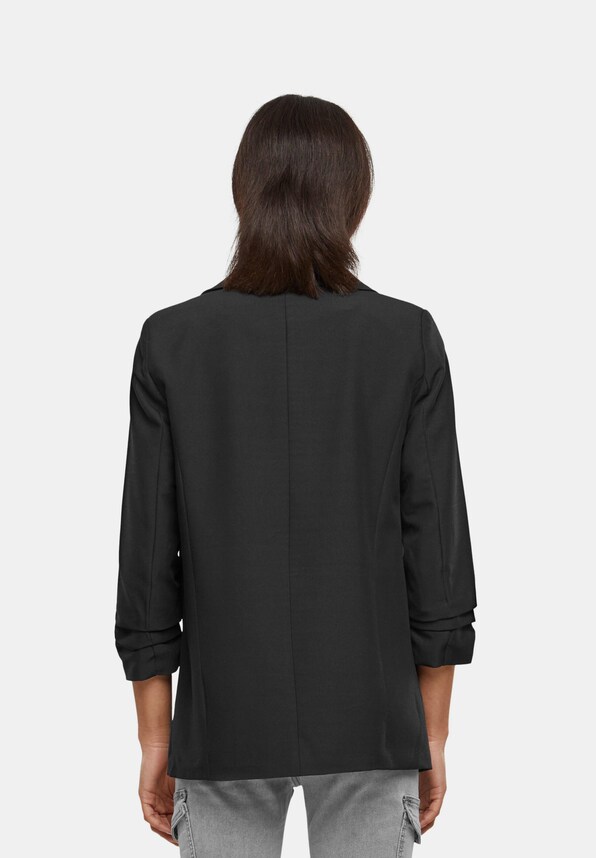 Cloud5ive 3/4 Arm mit Raffung am Ärmel offener Schnitt Blazer-1