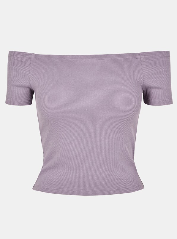 Ladies Off Shoulder Rib-4