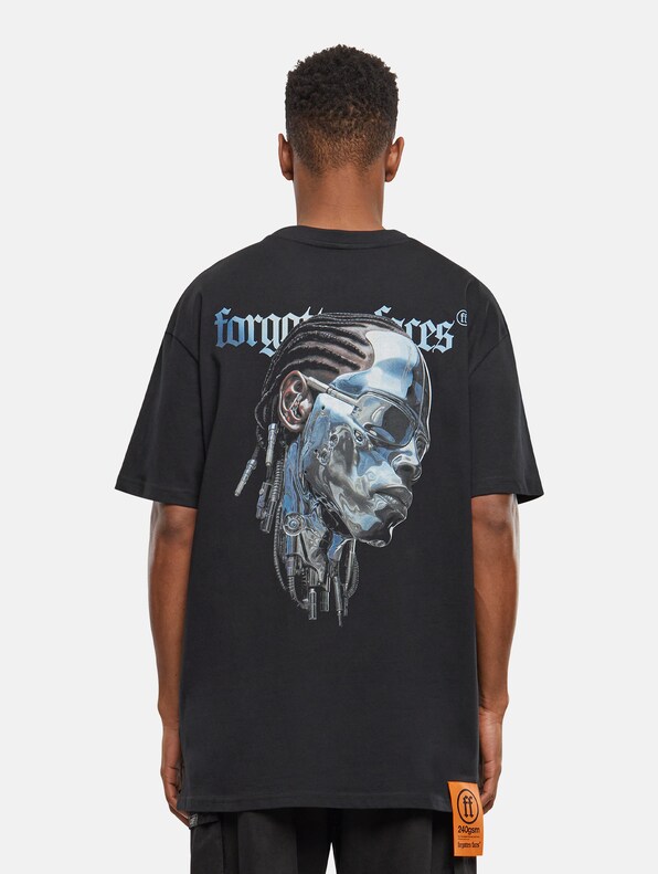 Forgotten Faces Silver Robot Oversize T-Shirts-1