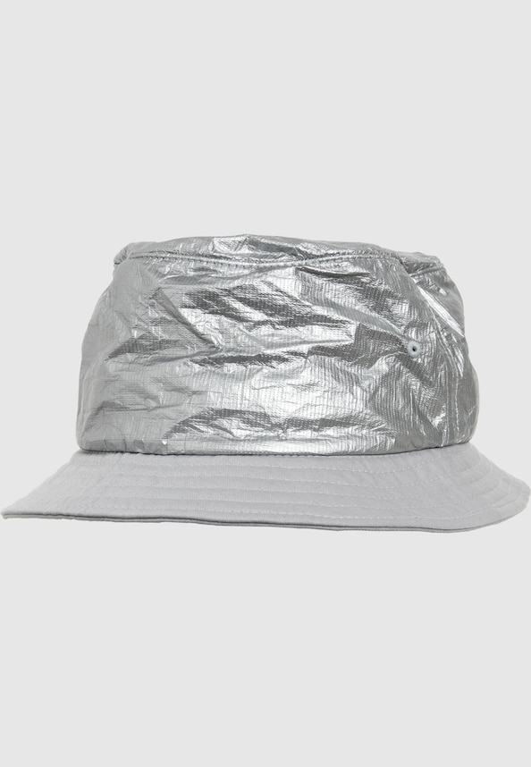 Crinkled Paper Bucket Hat-0