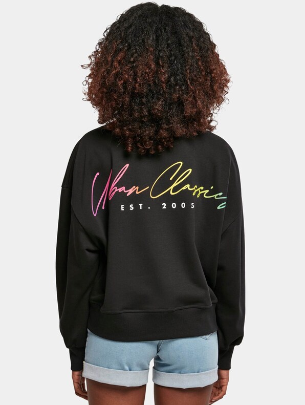 Ladies Oversized Rainbow Crewneck-1