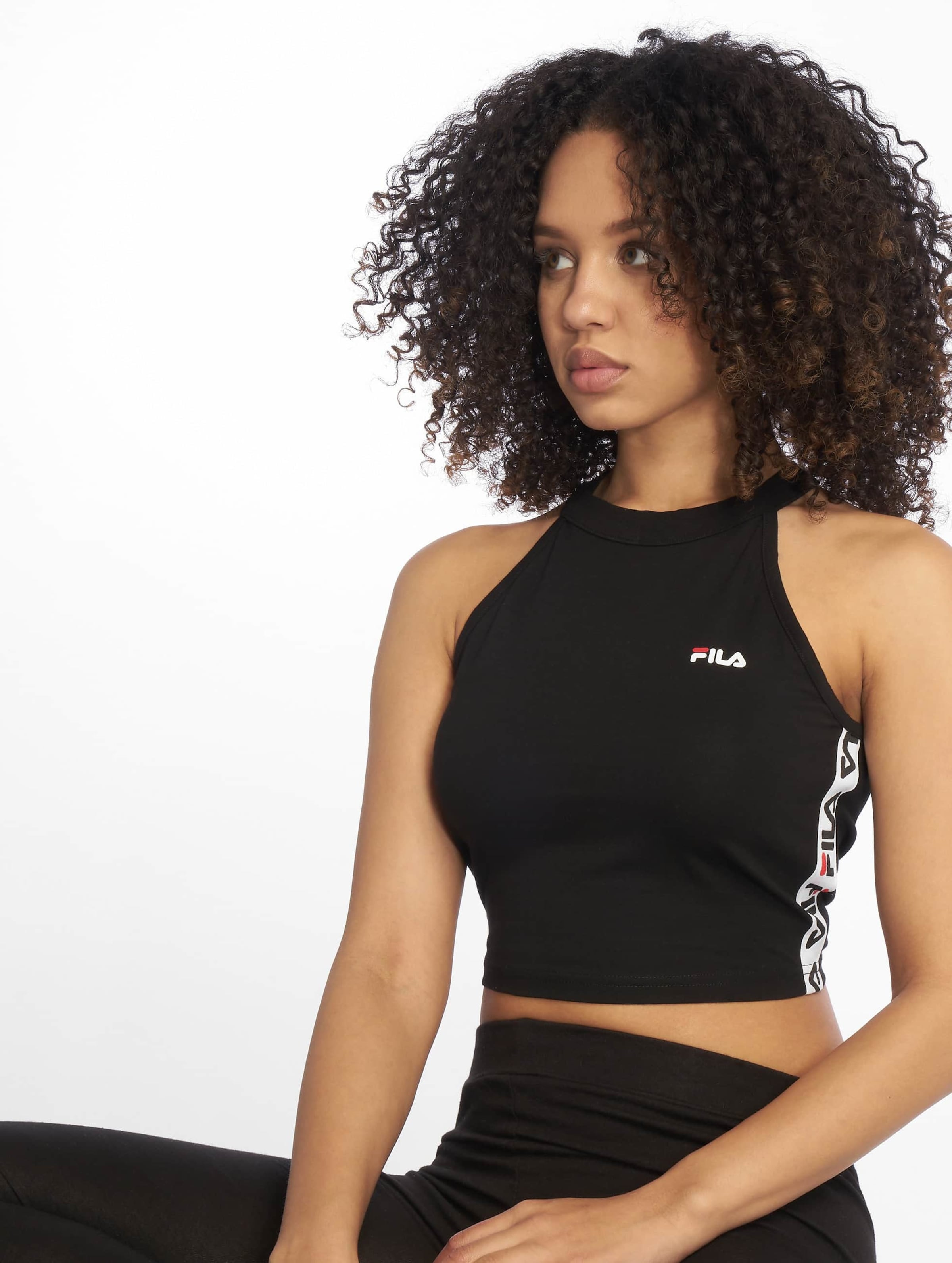 Black fila 2024 crop top