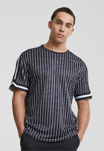Oversized Striped Mesh Tee